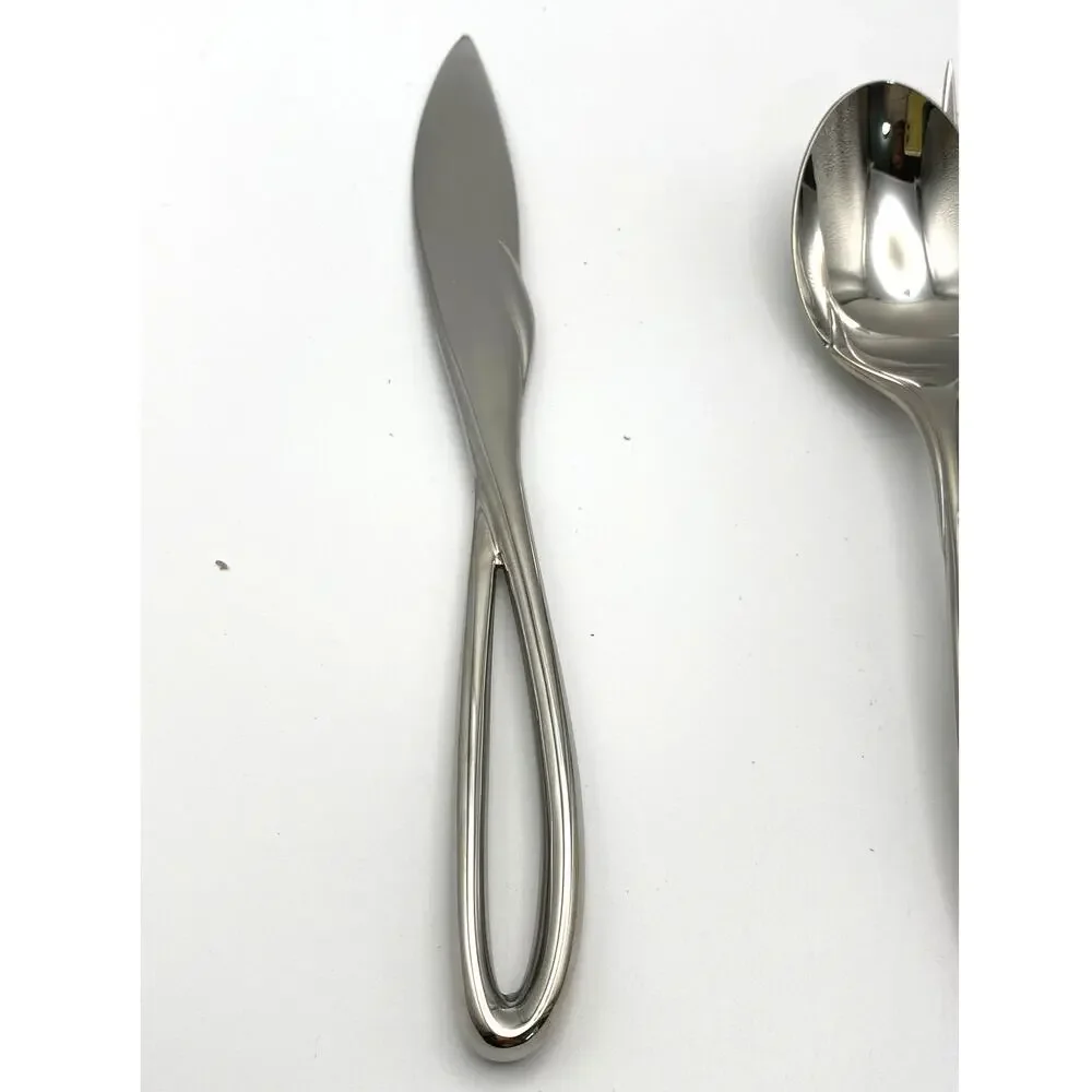 Yamazaki L'Fleur 5 Pc Place Setting Stainless Glossy Japan Flatware Replacement
